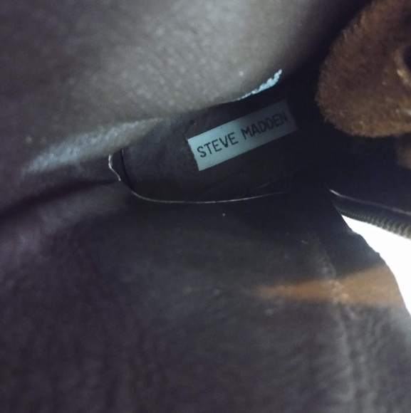 Steve Madden Brown Leather Studded Boots - Picture 11 of 13